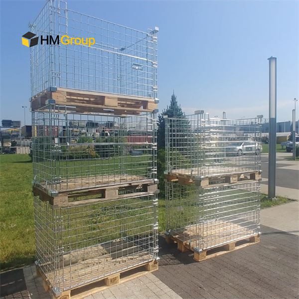 Stackable pallet cages