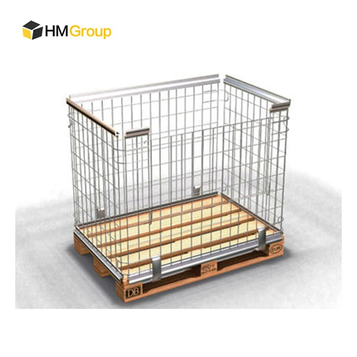 Wire mesh frame for EUR-pallet