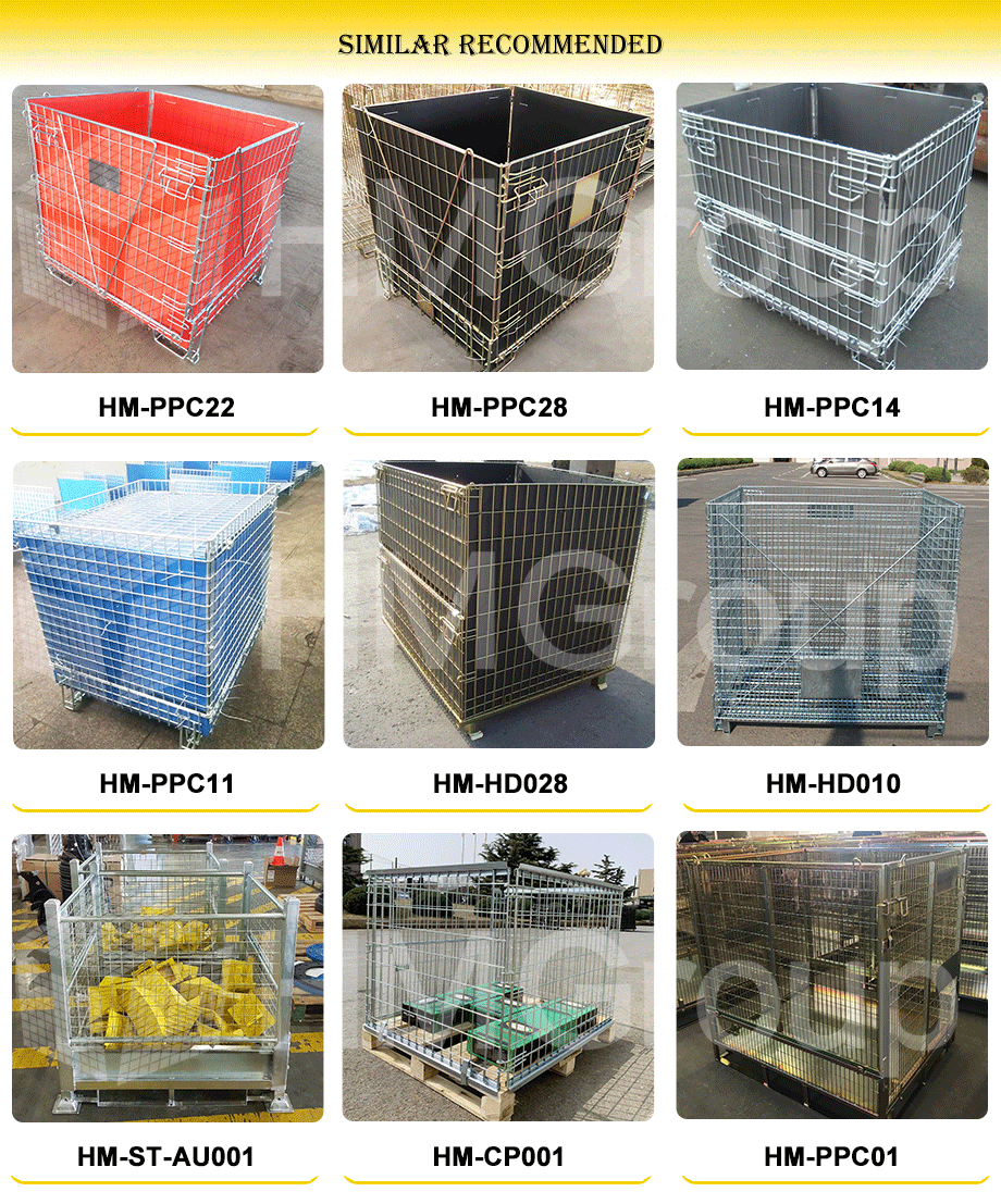 wire container with white PP sheet wire container with white PP sheet